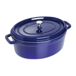 Cocotte ovale La Cocotte Staub fonte 6,7 L, Bleu foncé
