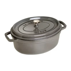 Cocotte ovale La Cocotte Staub fonte 8 L, Gris graphite