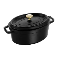Cocotte ovale La Cocotte Staub fonte 2,35 L, Noir