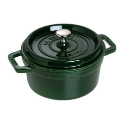 Cocotte ronde La Cocotte Staub fonte 2,6 L, Basilic vert