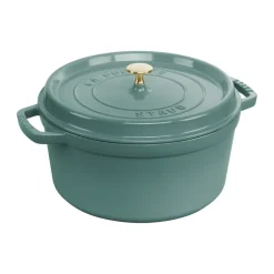 Cocotte ronde La Cocotte Staub fonte 6,7 L, Bois d'eucalyptus