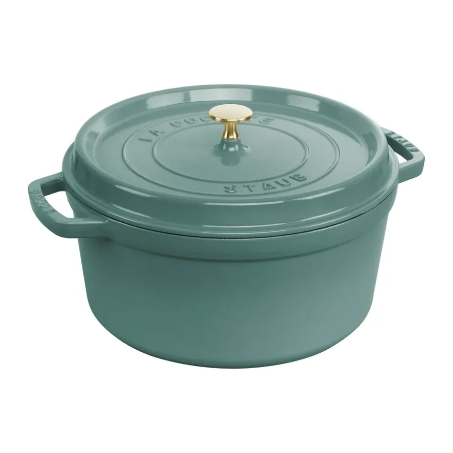 Cocotte ronde La Cocotte Staub fonte 6,7 L, Bois d'eucalyptus