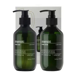 Coffret cadeau Meraki, savon et lotion à mains, Cotton Haze