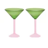 Coffret cadeau Urban Nature Culture verres à martini lot de 2, Green