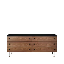 Commode 62 Dresser, american walnut, 6 tiroirs