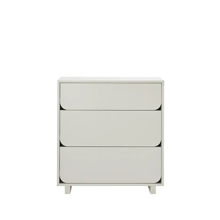 Commode basse Vidja, sable, 3 tiroirs