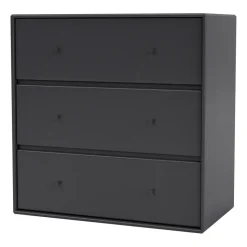 Commode CARRY 3 tiroirs, Anthracite