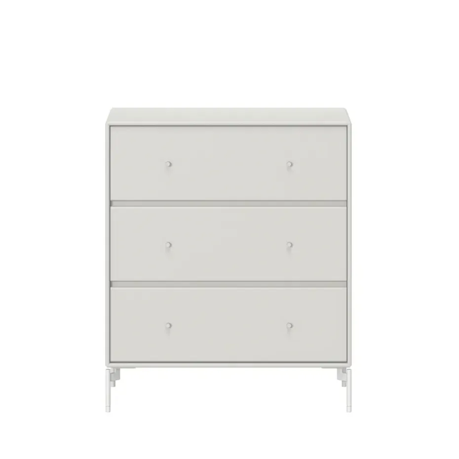 Commode Carry, nordic 09, pieds laqués snow
