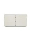 Commode double Vidja, sable, 6 tiroirs