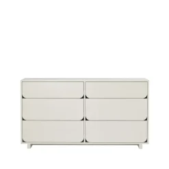Commode double Vidja, sable, 6 tiroirs