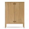 Commode Prio haute, chêne huilé naturel, porte en bois