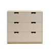 Commode Snö A3, dark sand, support en chêne