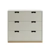 Commode Snö A3, light grey, support en chêne