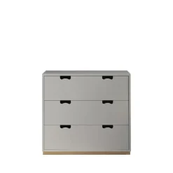 Commode Snö A3, light grey, support en bouleau
