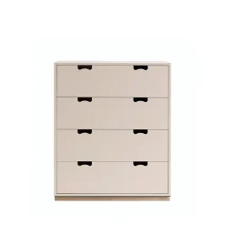 Commode Snö A, rose, support en bouleau