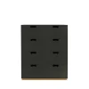 Commode Snö A, taupe, support en chêne