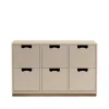 Commode Snö B2, dark sand, support en chêne