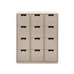 Commode Snö B, dark sand, support en bouleau