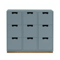 Commode Snö B3, nordic blue, support en chêne