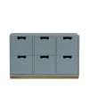 Commode Snö B2, nordic blue, support en chêne