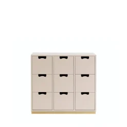 Commode Snö B3, rose, support en bouleau