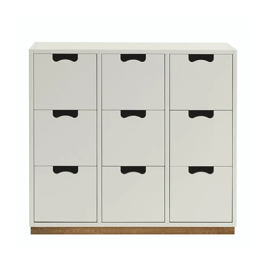 Commode Snö B3, white, support en chêne