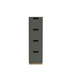 Commode Snö J4, green khaki, base en chêne