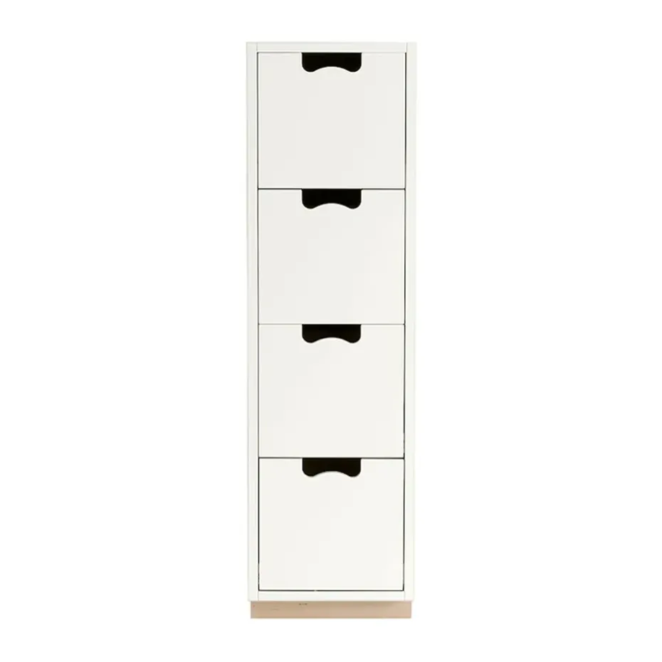 Commode Snö J4, white, base en bouleau