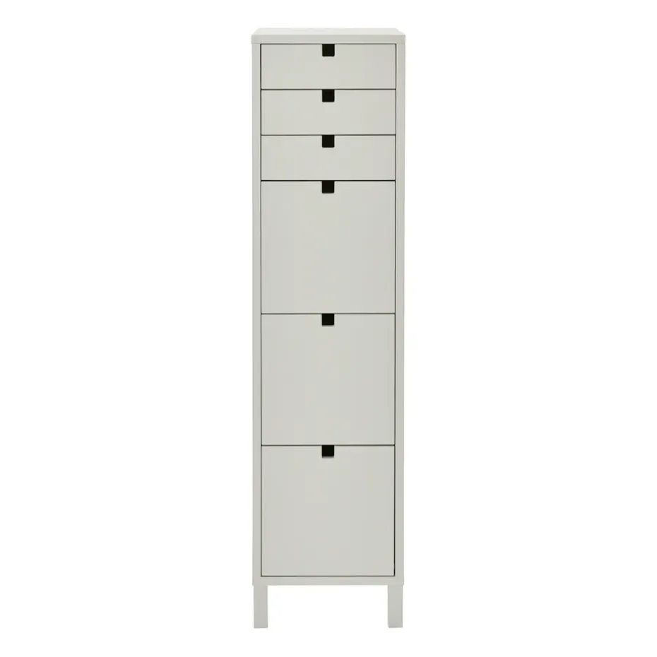 Commode Square mince 6 tiroirs, Sable