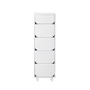 Commode étroite Vidja 5 tiroirs, Laqué blanc