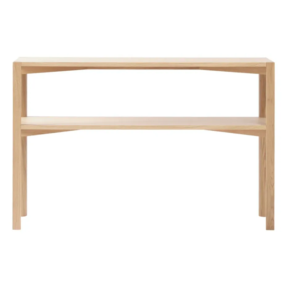 Console Anton 35x125 cm, Chêne pigmenté blanc