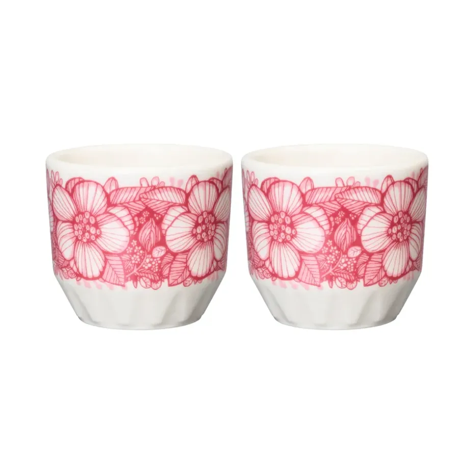 Coquetier Huvila Lot de 2, Rose-blanc