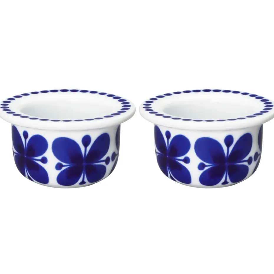 Coquetier Mon Amie Lot de 2, Blanc-bleu