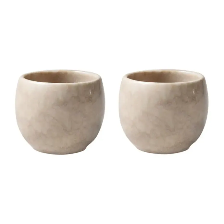 Coquetier Perlemor Home, lot de 2, Sand