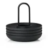 Coquetiers avec support Singles, lot de 4, Black