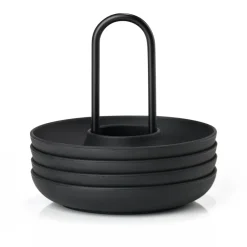 Coquetiers avec support Singles, lot de 4, Black