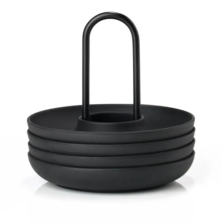Coquetiers avec support Singles, lot de 4, Black