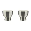 Coquetiers Toppu, lot de 2, Blanc-noir