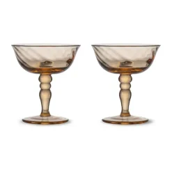 Coupe à champagne italienne Opacity 15 cl lot de 2, Pêche