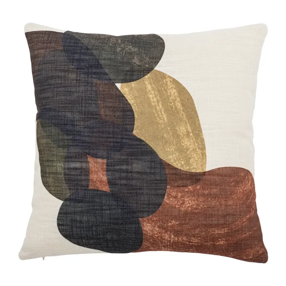 Coussin Arona 45x45 cm, Blanc-brun