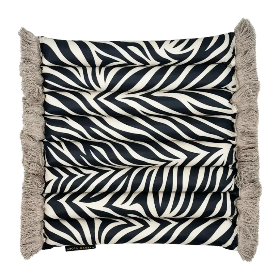 Coussin d'assise Garden Glory Outdoor, Zebra fringe