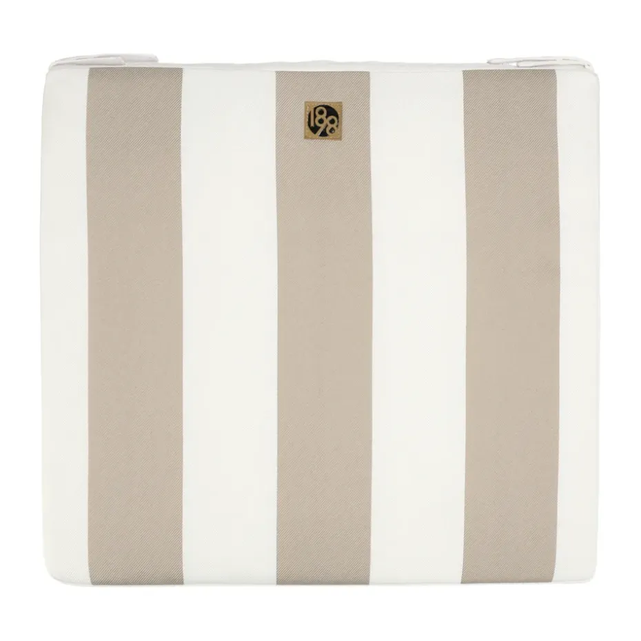 Coussin de chaise Lunda 42x45 cm, Taupe striped