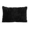 Coussin en peau de mouton Shepherd Lina 60 x 40 cm, noir