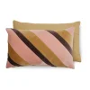 Coussin en velours Striped 30x50 cm, Sunkissed