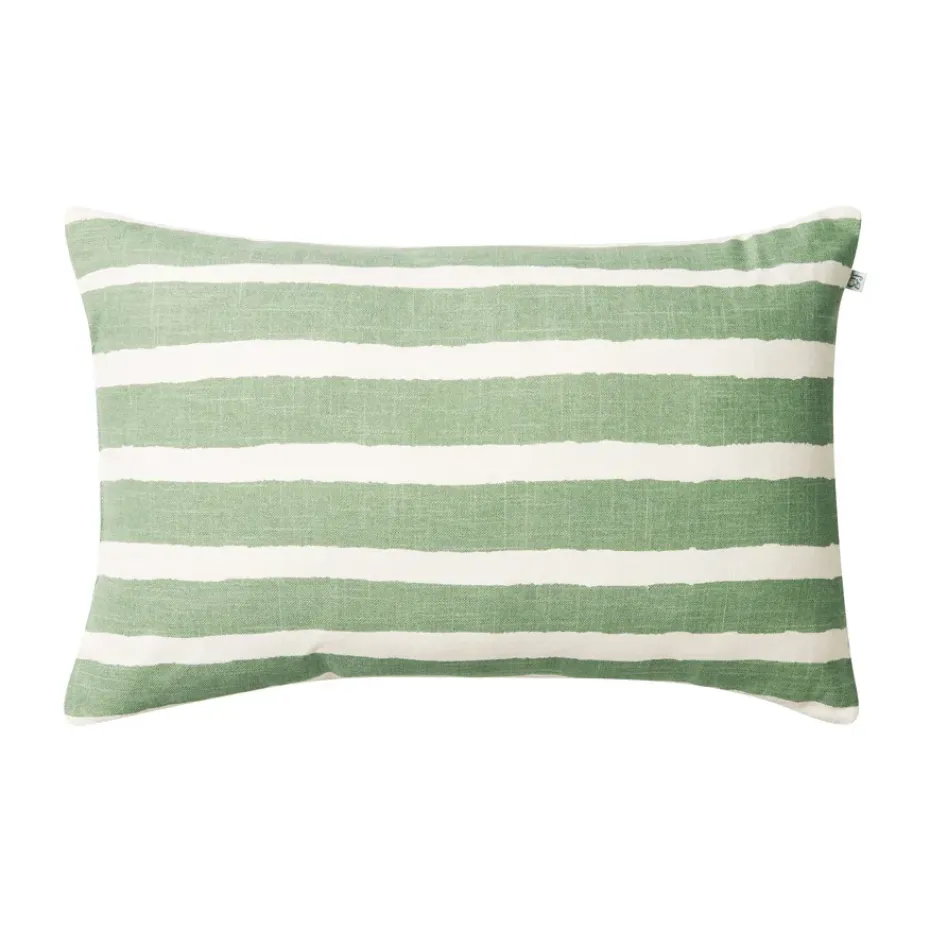 Coussin extérieur Block Stripe 40x60 cm, Sage-off white