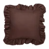 Coussin Garden Glory Outdoor avec volants 45x45 cm, Marron