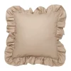 Coussin Garden Glory Outdoor avec volants 45x45 cm, Beige