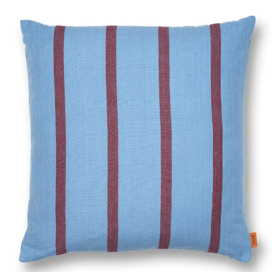 Coussin Grand 50x50 cm, Faded blue-burgundy