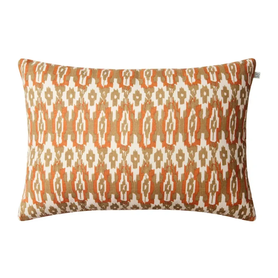 Coussin Ikat Delhi Outdoor 40x60cm, Beige-aprikosorange