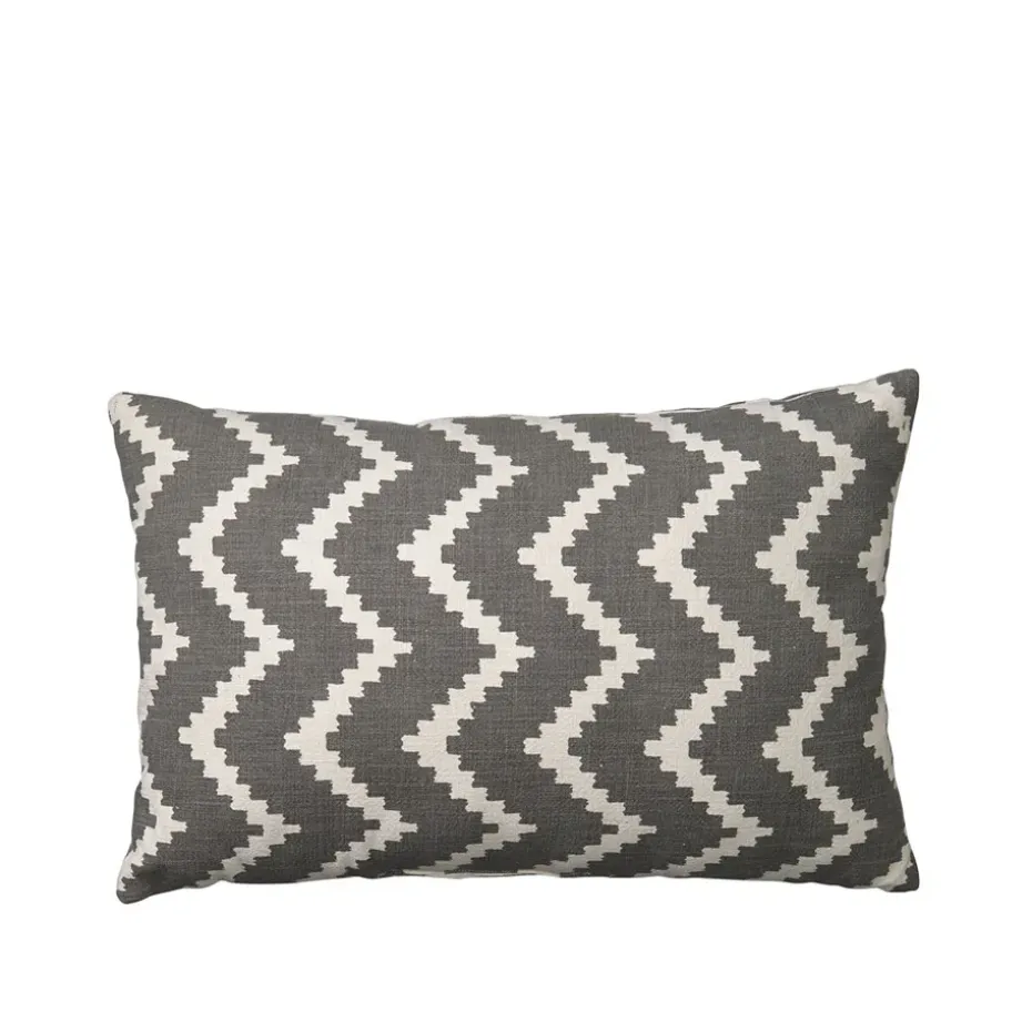 Coussin Ikat Sema, Grey/offwhite, 40 cm